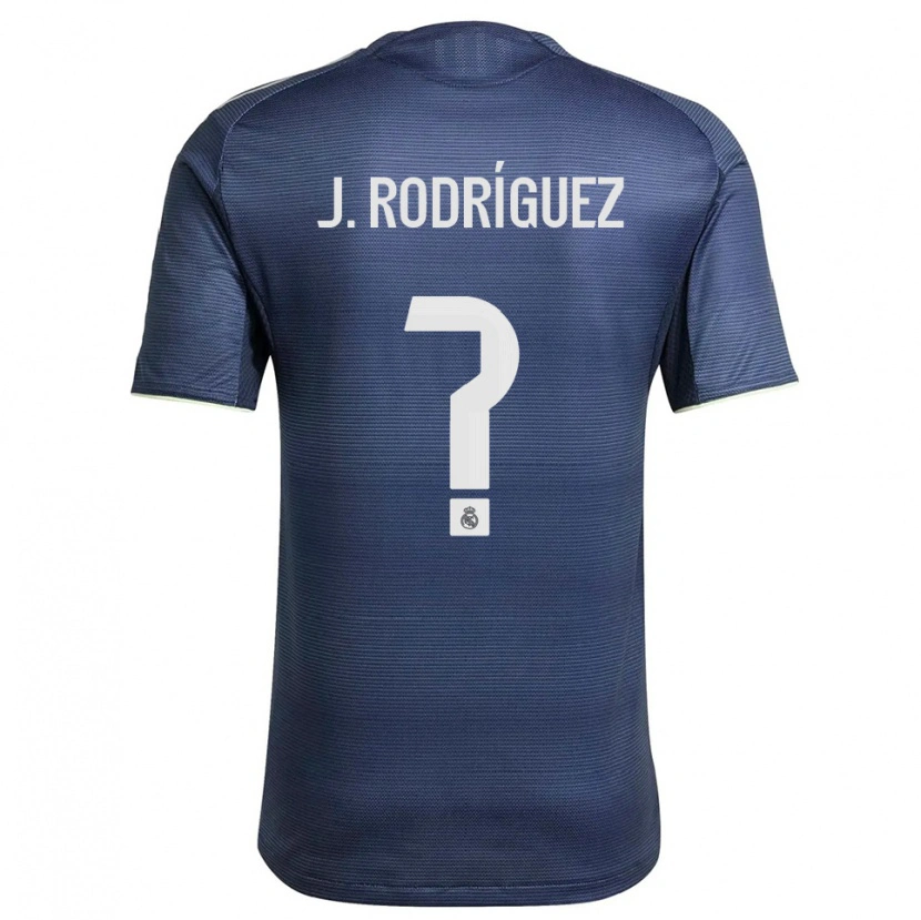 Danxen Homem Camisola Juan Rodríguez #0 Azul Marinho Prata Alternativa 2025/26 Camisa