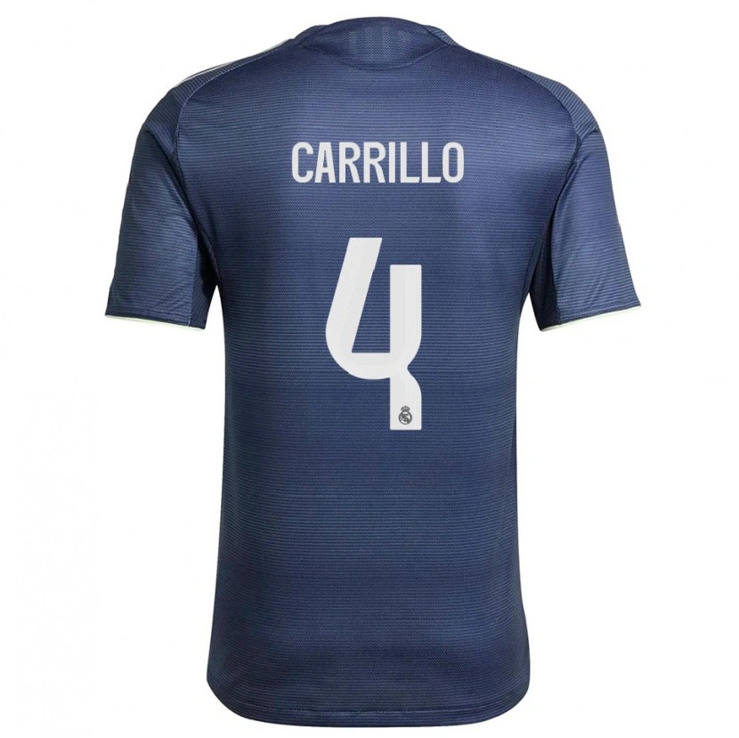 Danxen Homem Camisola Alvaro Carrillo #4 Azul Marinho Prata Alternativa 2025/26 Camisa