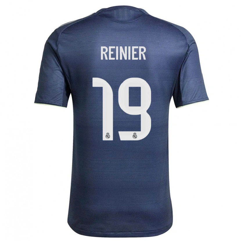 Danxen Homem Camisola Reinier #19 Azul Marinho Prata Alternativa 2025/26 Camisa