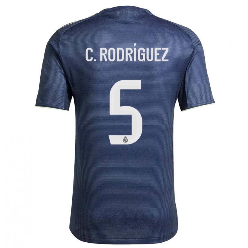 Danxen Homem Camisola Carlos Rodríguez #5 Azul Marinho Prata Alternativa 2025/26 Camisa