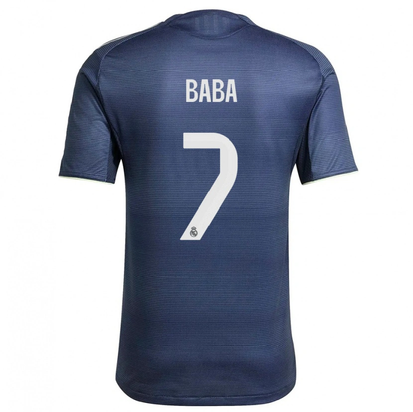Danxen Homem Camisola Baba Diocou #7 Azul Marinho Prata Alternativa 2025/26 Camisa