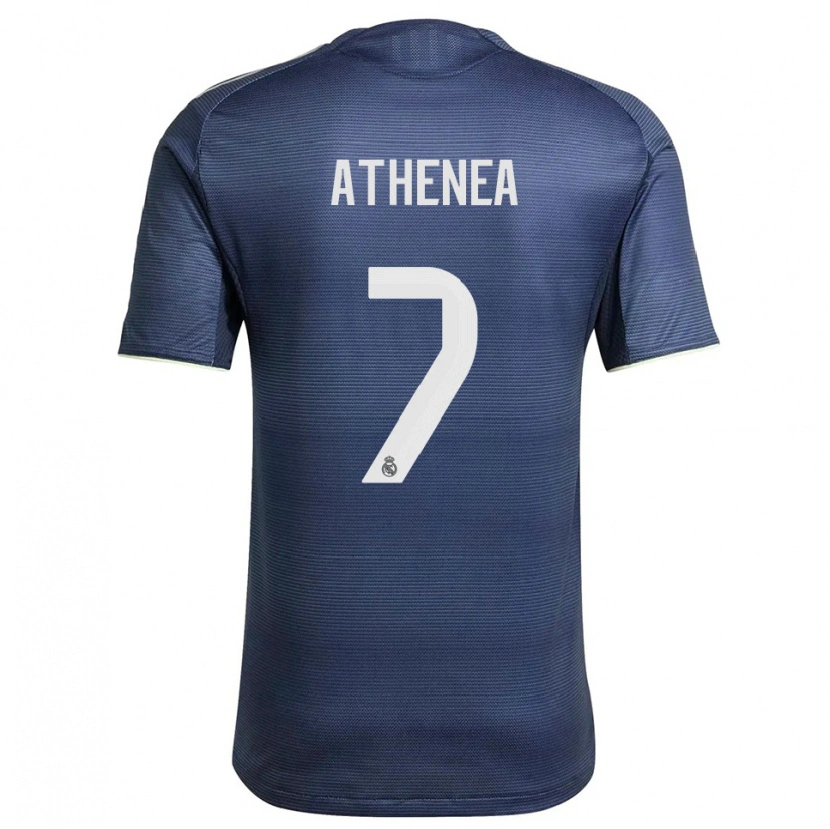 Danxen Homem Camisola Athenea Del Castillo #7 Azul Marinho Prata Alternativa 2025/26 Camisa