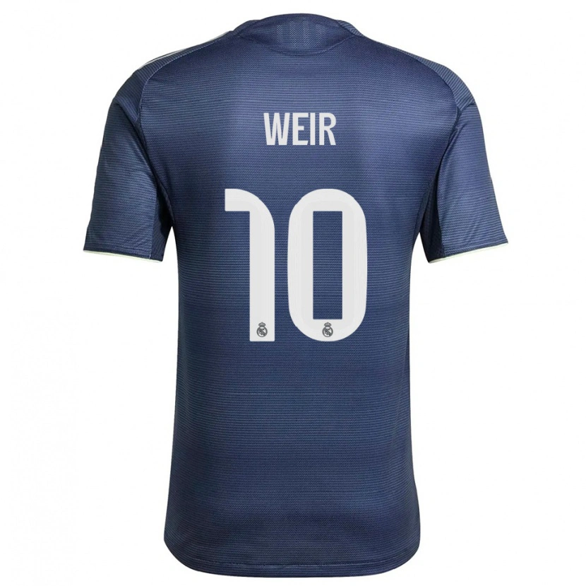 Danxen Homem Camisola Caroline Weir #10 Azul Marinho Prata Alternativa 2025/26 Camisa
