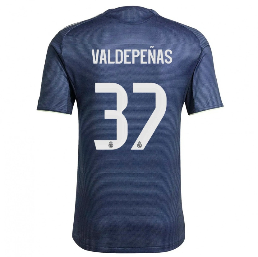 Danxen Homem Camisola Víctor Valdepeñas #37 Azul Marinho Prata Alternativa 2025/26 Camisa