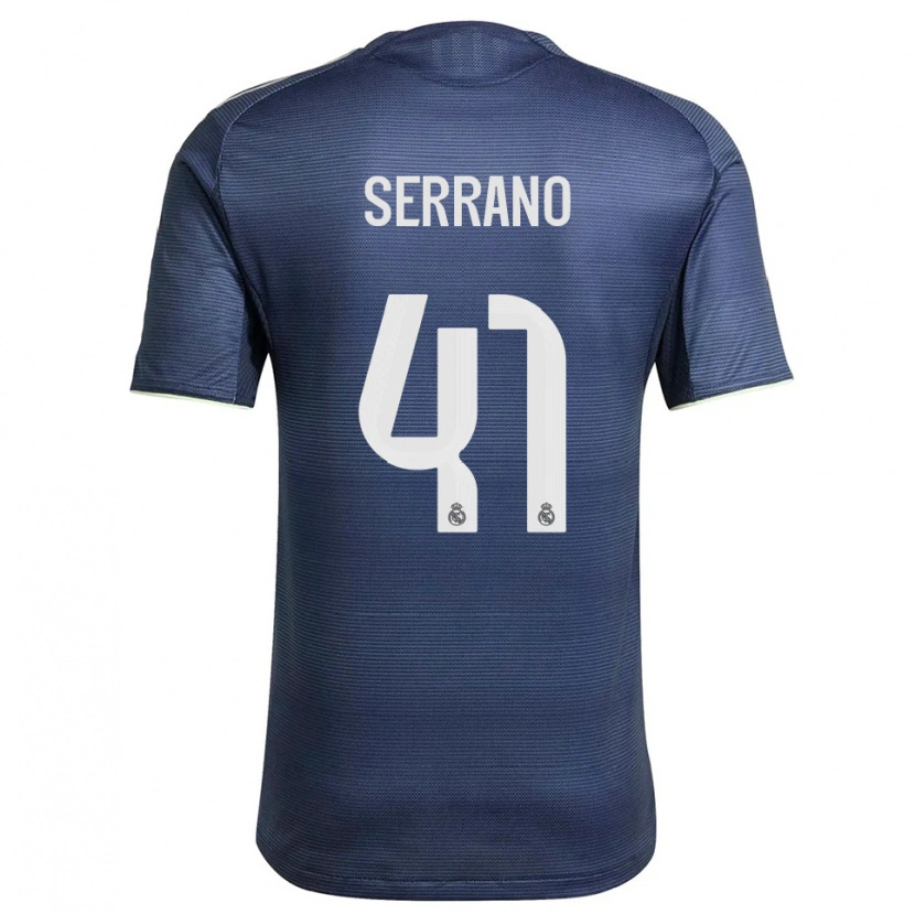 Danxen Homem Camisola Manu Serrano #41 Azul Marinho Prata Alternativa 2025/26 Camisa