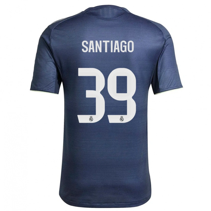 Danxen Homem Camisola Aimar Santiago #39 Azul Marinho Prata Alternativa 2025/26 Camisa