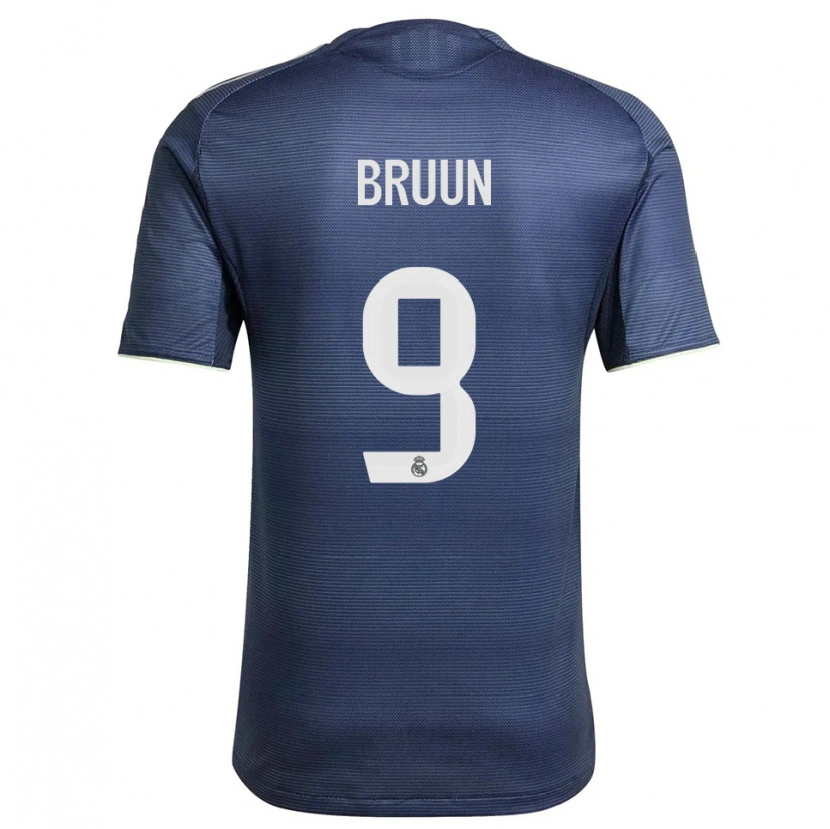 Danxen Homem Camisola Signe Bruun #9 Azul Marinho Prata Alternativa 2025/26 Camisa