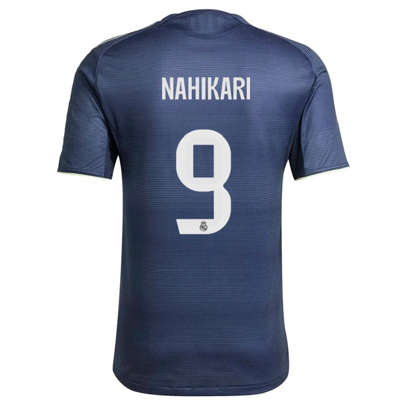 Danxen Homem Camisola Nahikari Garcia #9 Azul Marinho Prata Alternativa 2025/26 Camisa
