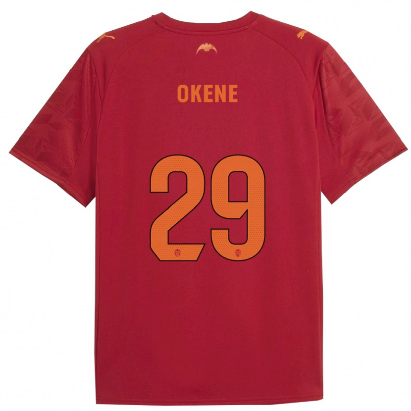 Danxen Homem Camisola Andrea Okene #29 Vermelho Laranja Alternativa 2025/26 Camisa