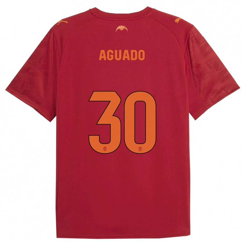 Danxen Homem Camisola Julia Aguado #30 Vermelho Laranja Alternativa 2025/26 Camisa