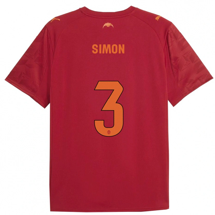 Danxen Homem Camisola Bénédicte Simon #3 Vermelho Laranja Alternativa 2025/26 Camisa