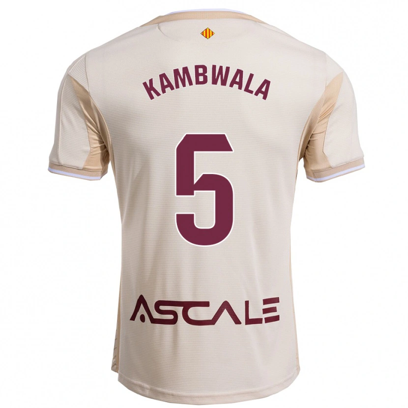 Danxen Homem Camisola Willy Kambwala #5 Branco Sujo Borgonha Alternativa 2025/26 Camisa