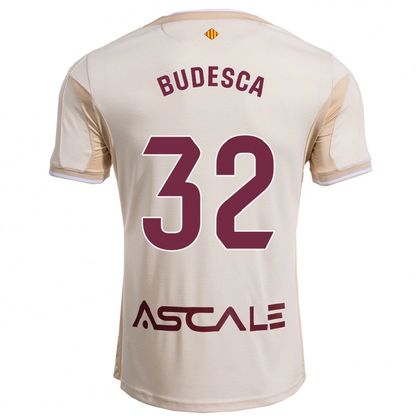 Danxen Homem Camisola Daniel Budesca #32 Branco Sujo Borgonha Alternativa 2025/26 Camisa