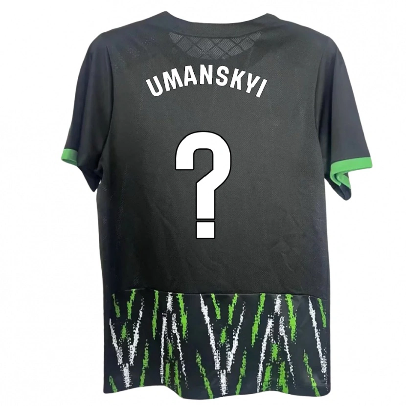 Danxen Homem Camisola Volodymyr Umanskyi #0 Preto Verde Alternativa 2025/26 Camisa