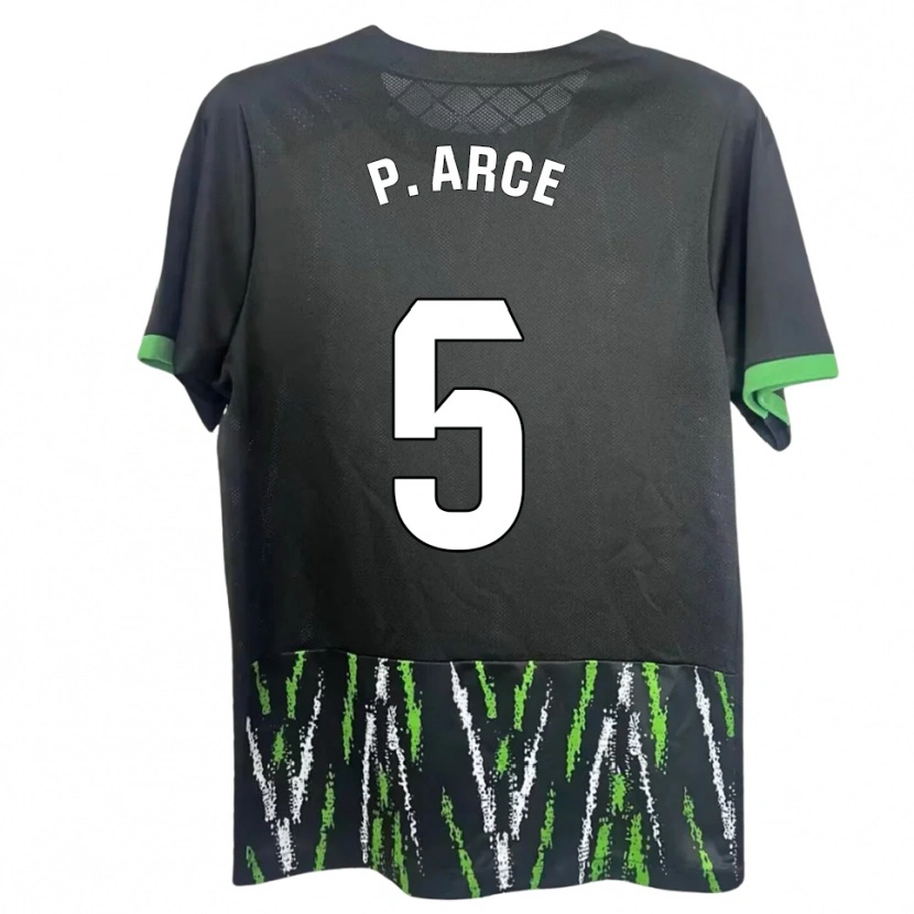Danxen Homem Camisola Paula Arce Moreno #5 Preto Verde Alternativa 2025/26 Camisa
