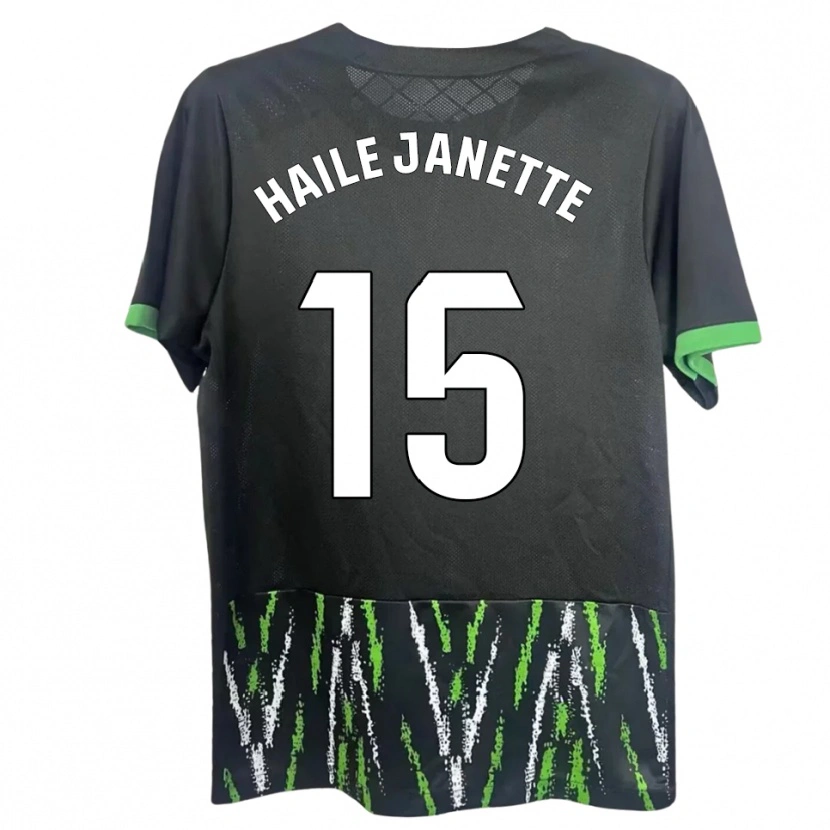 Danxen Homem Camisola Haile Janette Pereira Richards #15 Preto Verde Alternativa 2025/26 Camisa