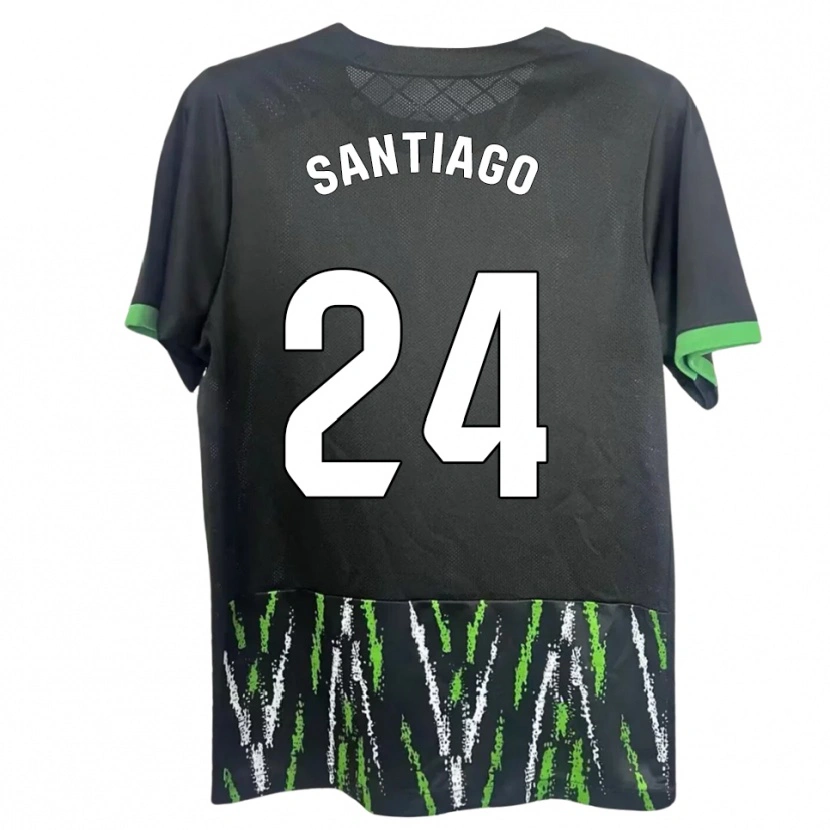 Danxen Homem Camisola Yago Santiago #24 Preto Verde Alternativa 2025/26 Camisa