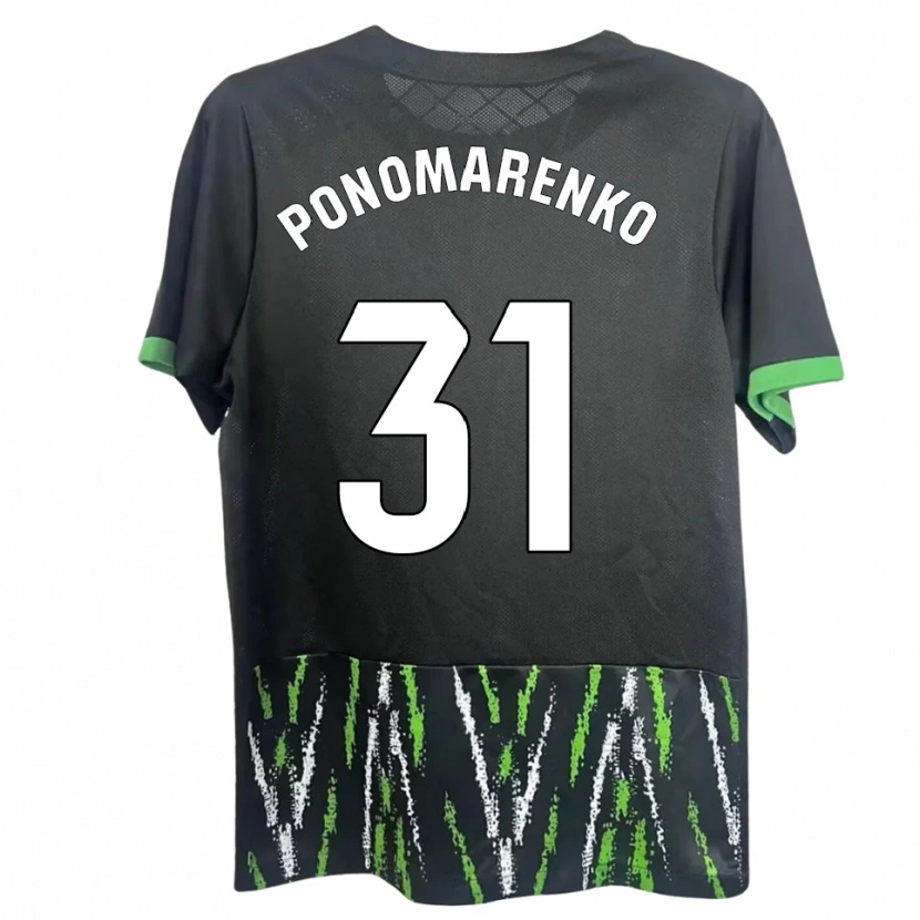 Danxen Homem Camisola Borys Ponomarenko #31 Preto Verde Alternativa 2025/26 Camisa