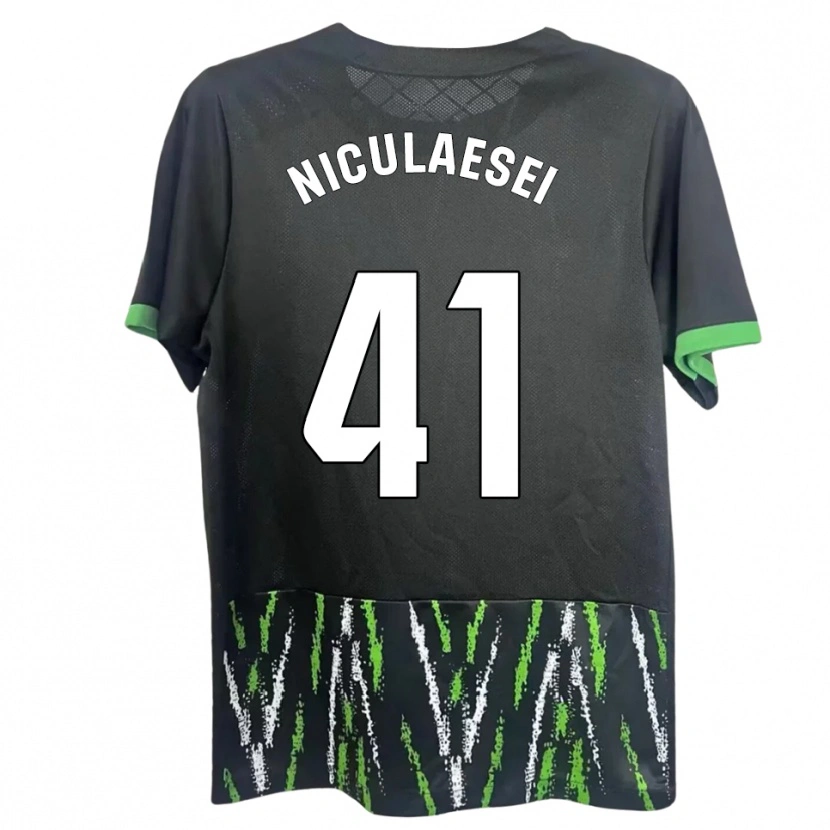 Danxen Homem Camisola Albert Niculăesei #41 Preto Verde Alternativa 2025/26 Camisa