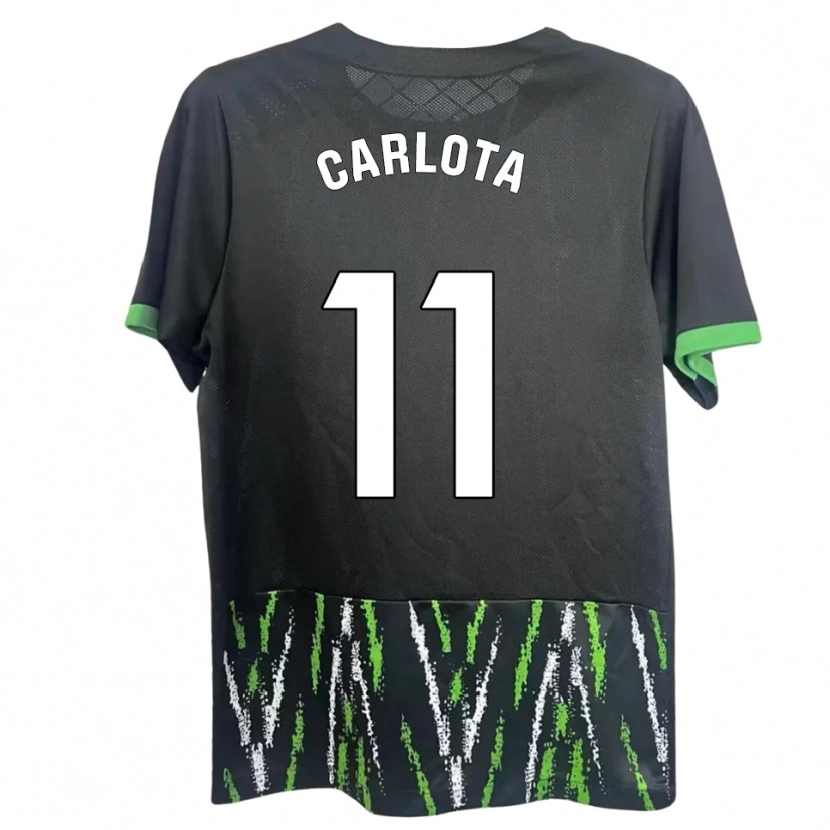 Danxen Homem Camisola Carlota Ursua Sánchez #11 Preto Verde Alternativa 2025/26 Camisa