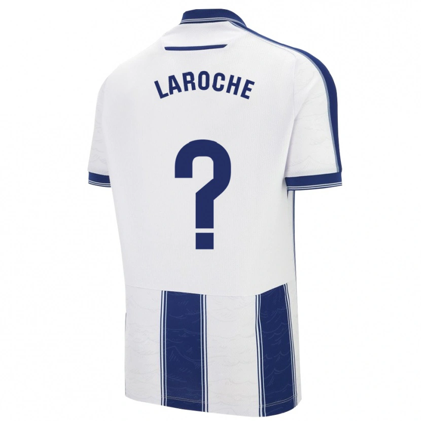 Danxen Homem Camisola Xavier Laroche #0 Azul Marinho Branco Alternativa 2025/26 Camisa