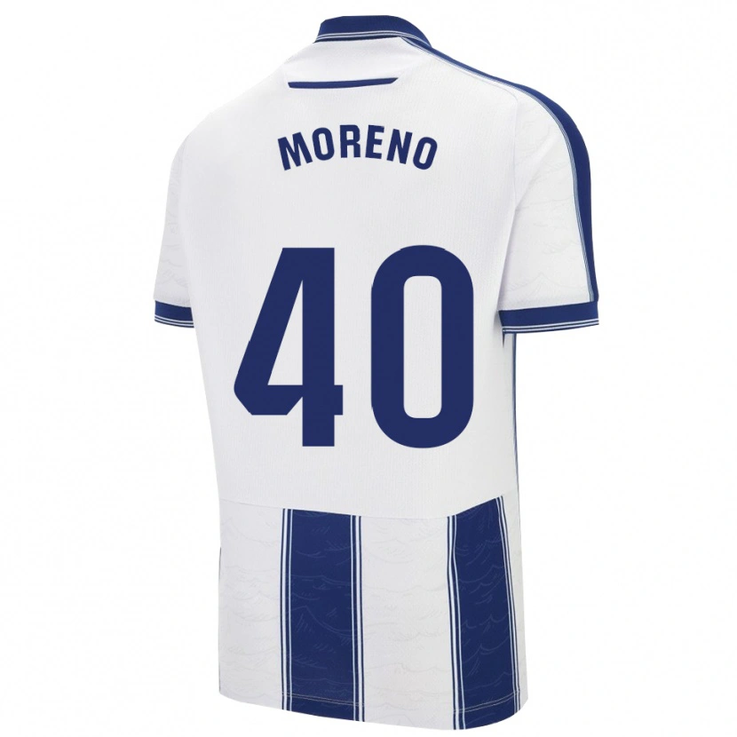 Danxen Homem Camisola Matías Moreno #40 Azul Marinho Branco Alternativa 2025/26 Camisa