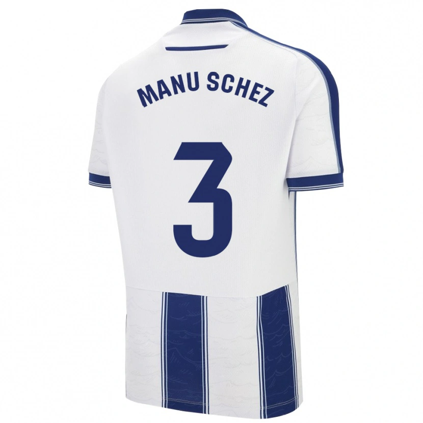 Danxen Homem Camisola Manu Sánchez #3 Azul Marinho Branco Alternativa 2025/26 Camisa