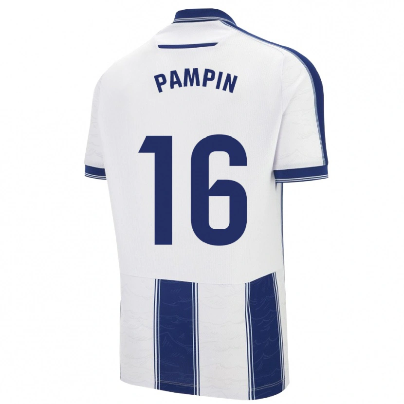 Danxen Homem Camisola Diego Pampín #16 Azul Marinho Branco Alternativa 2025/26 Camisa