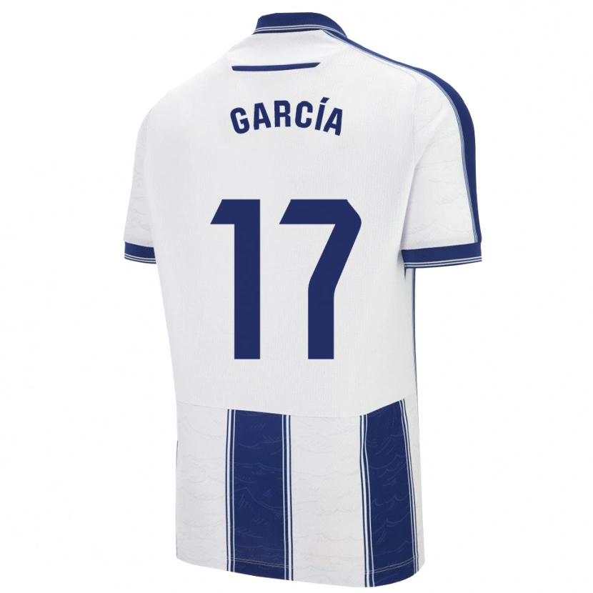 Danxen Homem Camisola Víctor García #17 Azul Marinho Branco Alternativa 2025/26 Camisa