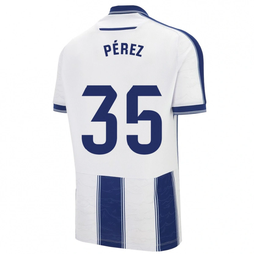 Danxen Homem Camisola Nacho Pérez #35 Azul Marinho Branco Alternativa 2025/26 Camisa