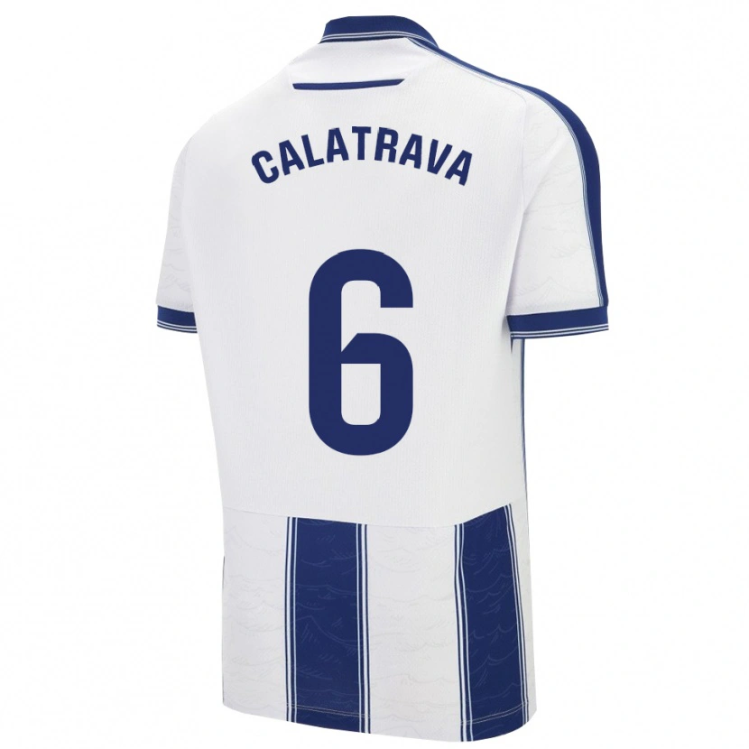 Danxen Homem Camisola Alberto Calatrava #6 Azul Marinho Branco Alternativa 2025/26 Camisa
