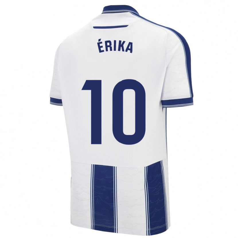 Danxen Homem Camisola Érika González #10 Azul Marinho Branco Alternativa 2025/26 Camisa