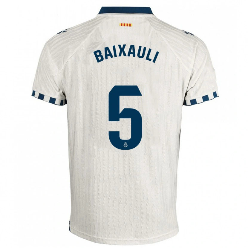 Danxen Homem Camisola Iker Baixauli #5 Branco Azul Alternativa 2025/26 Camisa