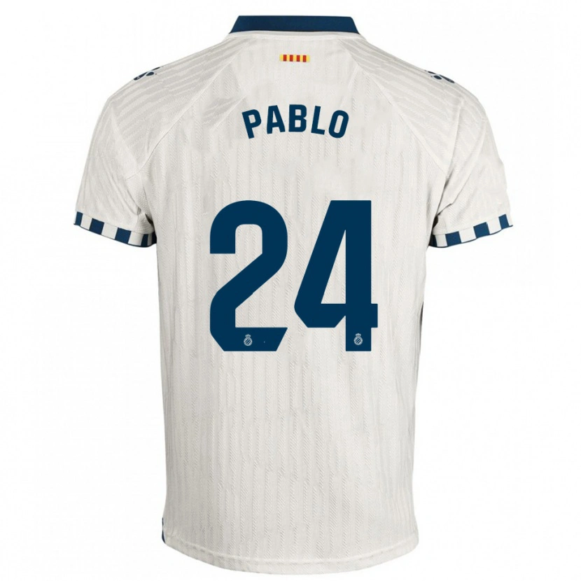 Danxen Homem Camisola Pablo Ramón #24 Branco Azul Alternativa 2025/26 Camisa