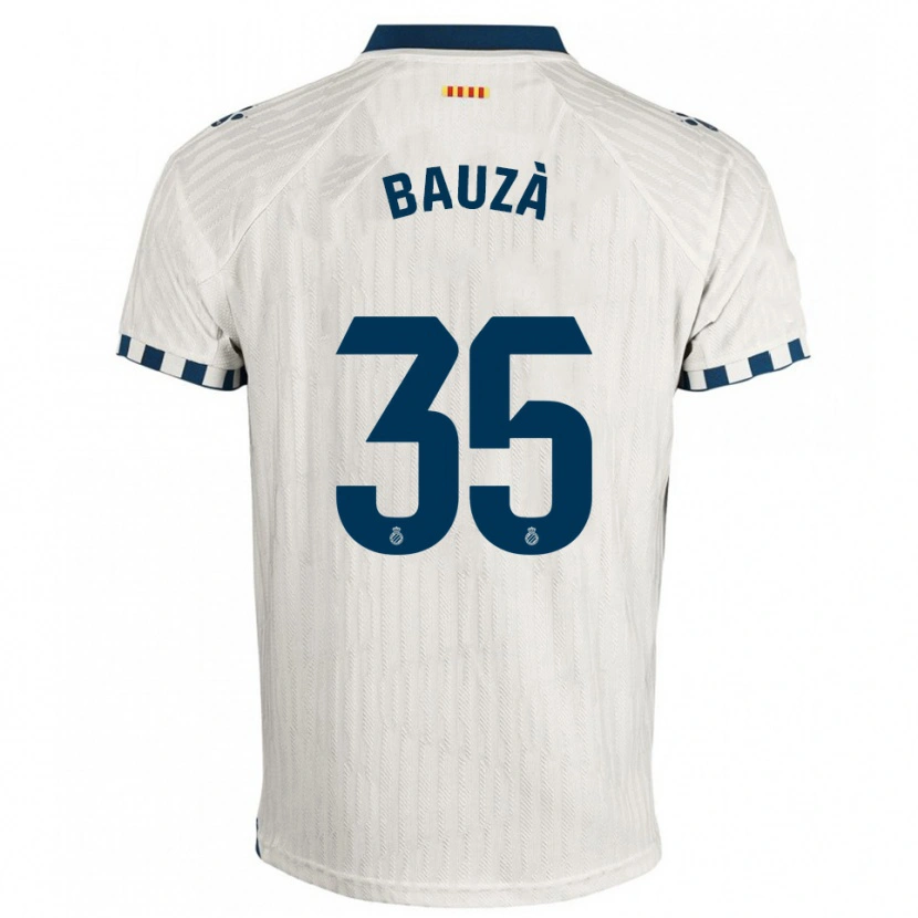 Danxen Homem Camisola Rafel Bauzà #35 Branco Azul Alternativa 2025/26 Camisa