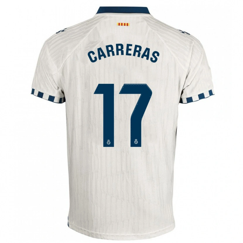 Danxen Homem Camisola Jofre Carreras #17 Branco Azul Alternativa 2025/26 Camisa
