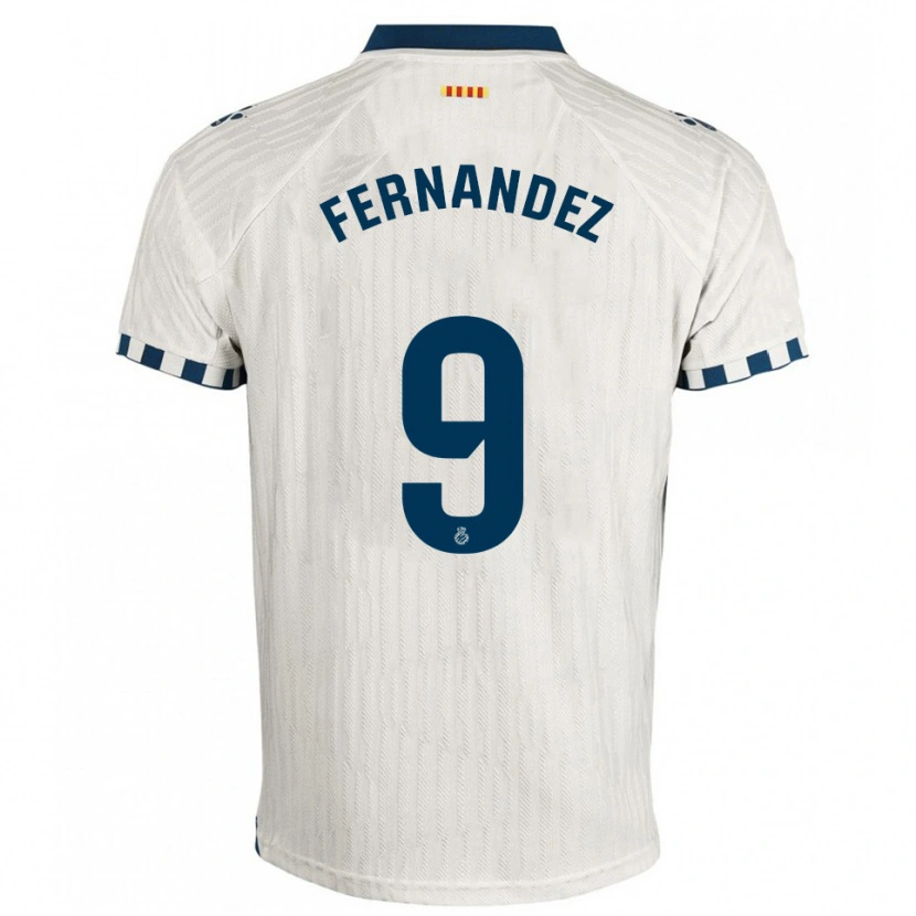 Danxen Homem Camisola Roberto Fernández #9 Branco Azul Alternativa 2025/26 Camisa