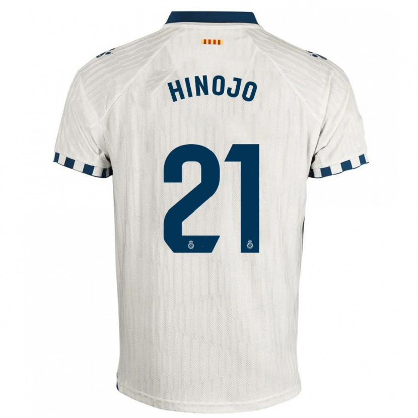Danxen Homem Camisola Roger Hinojo #21 Branco Azul Alternativa 2025/26 Camisa