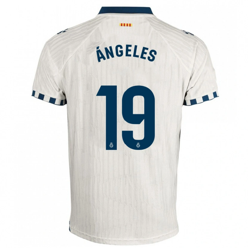 Danxen Homem Camisola Ángeles Del Álamo Sánchez #19 Branco Azul Alternativa 2025/26 Camisa