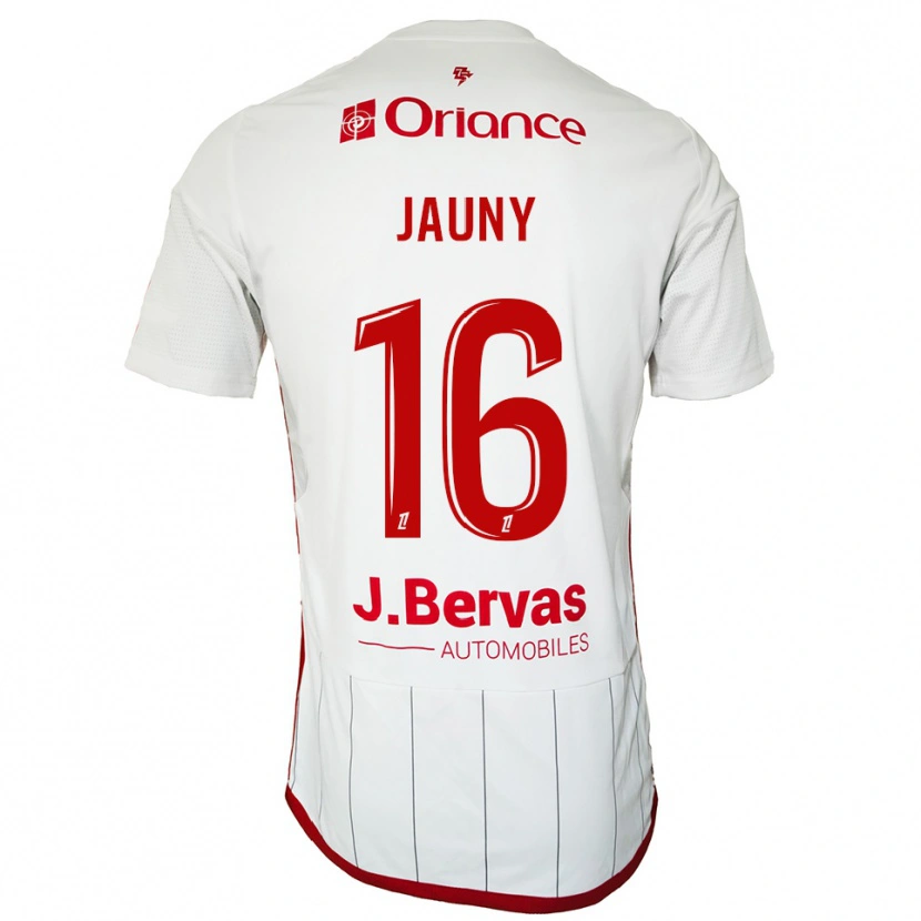 Danxen Homem Camisola Noah Jauny #16 Branco Vermelho Alternativa 2025/26 Camisa