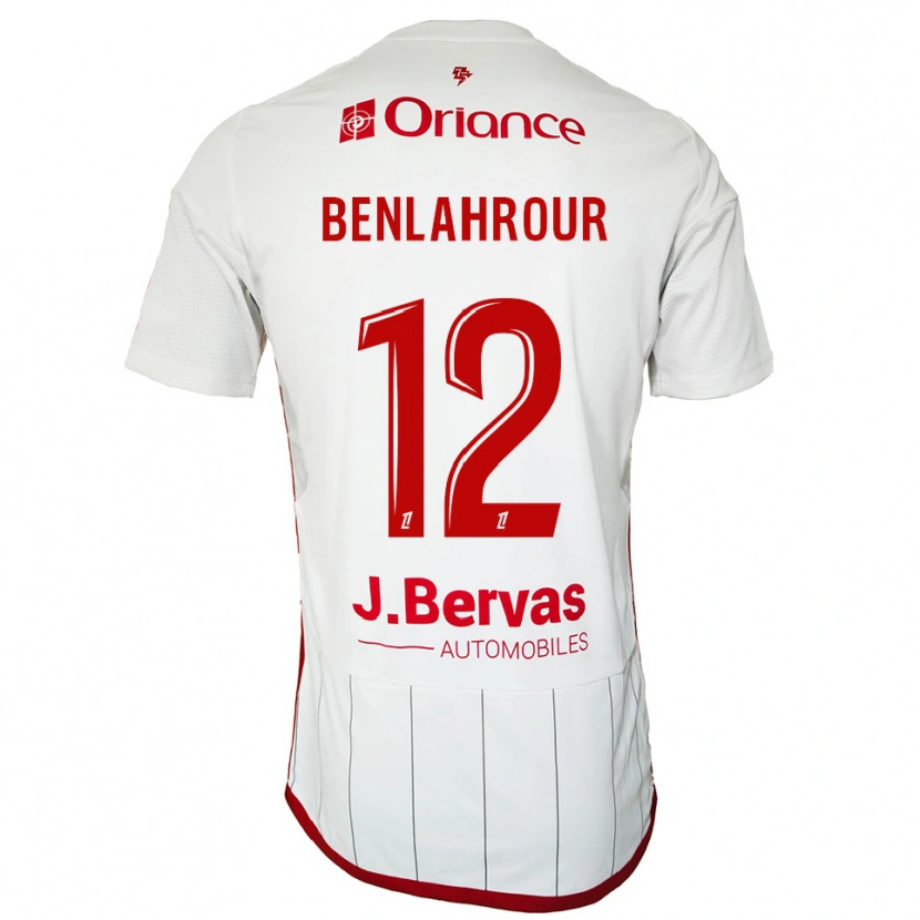 Danxen Homem Camisola Ilyes Benlahrour #12 Branco Vermelho Alternativa 2025/26 Camisa