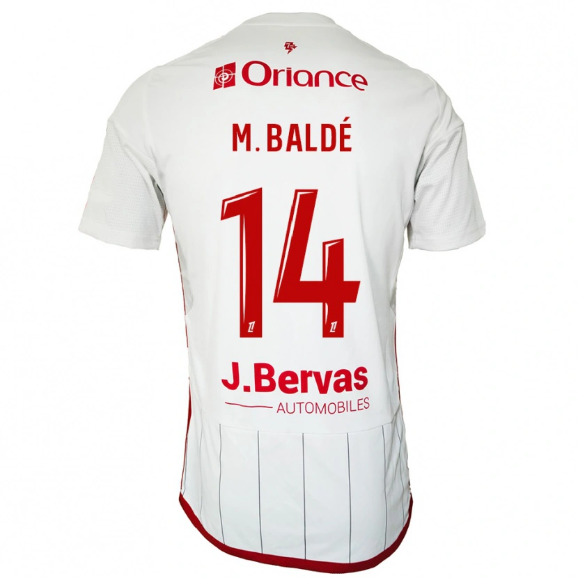 Danxen Homem Camisola Mama Baldé #14 Branco Vermelho Alternativa 2025/26 Camisa