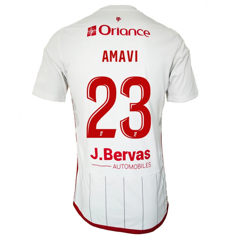 Danxen Homem Camisola Jordan Amavi #23 Branco Vermelho Alternativa 2025/26 Camisa