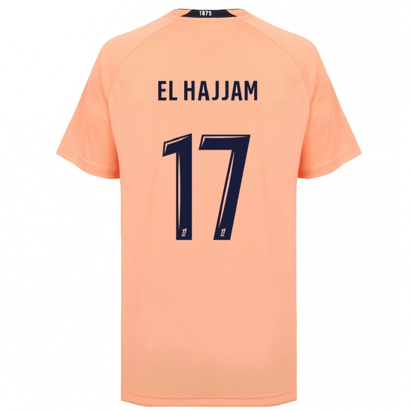 Danxen Homem Camisola Oualid El Hajjam #17 Laranja Azul Marinho Alternativa 2025/26 Camisa