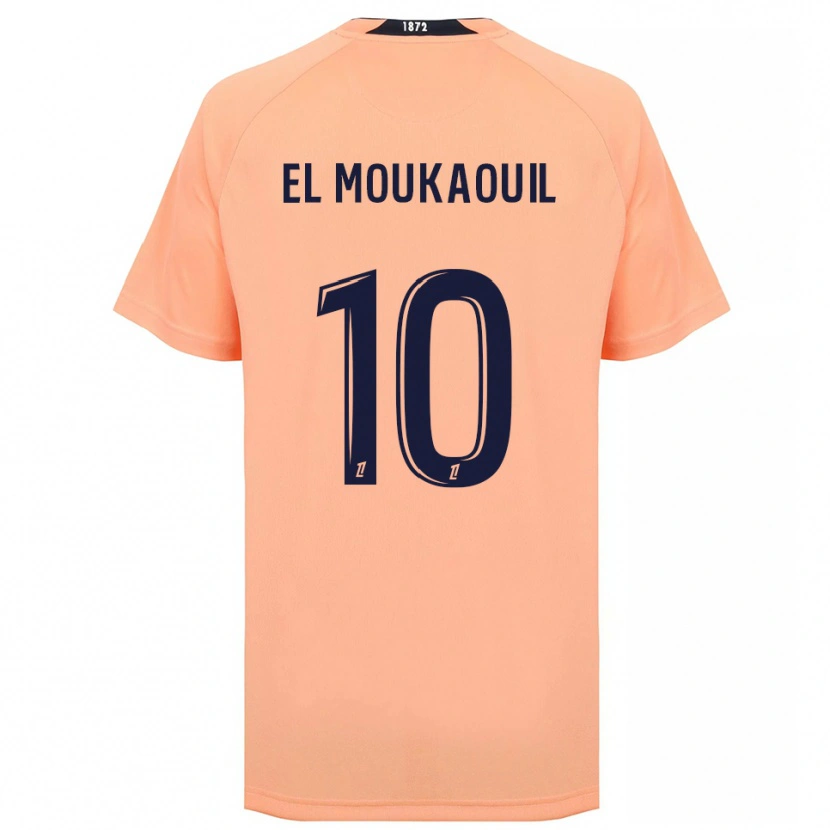 Danxen Homem Camisola Mohamed El Moukaouil #10 Laranja Azul Marinho Alternativa 2025/26 Camisa