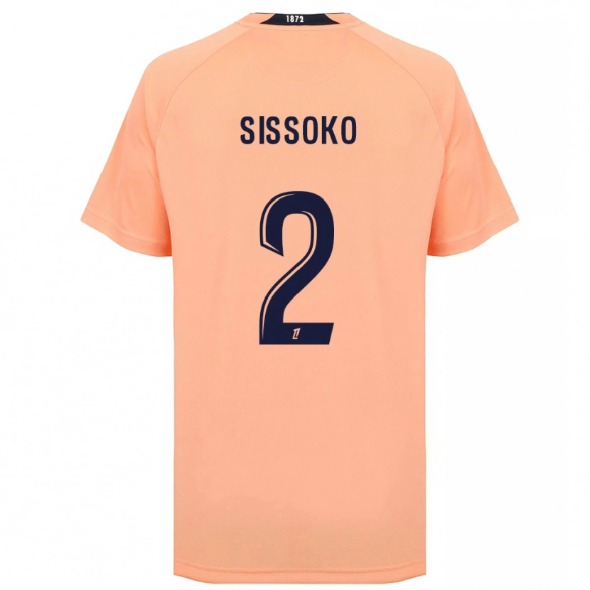 Danxen Homem Camisola Mustapha Sissoko #2 Laranja Azul Marinho Alternativa 2025/26 Camisa
