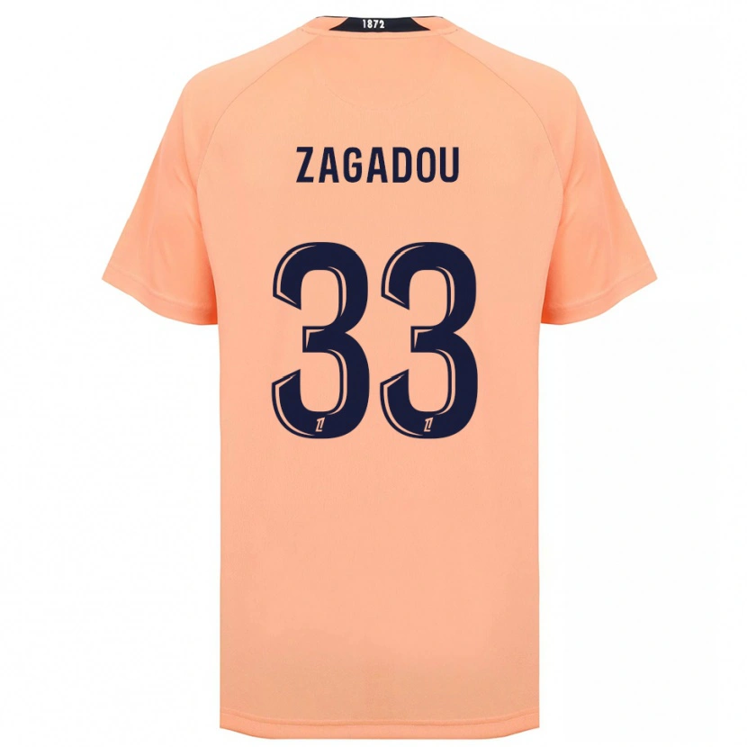 Danxen Homem Camisola Stephan Zagadou #33 Laranja Azul Marinho Alternativa 2025/26 Camisa