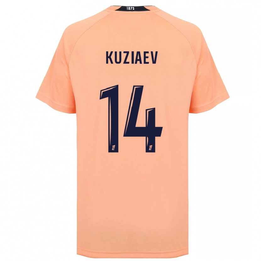 Danxen Homem Camisola Daler Kuzyaev #14 Laranja Azul Marinho Alternativa 2025/26 Camisa
