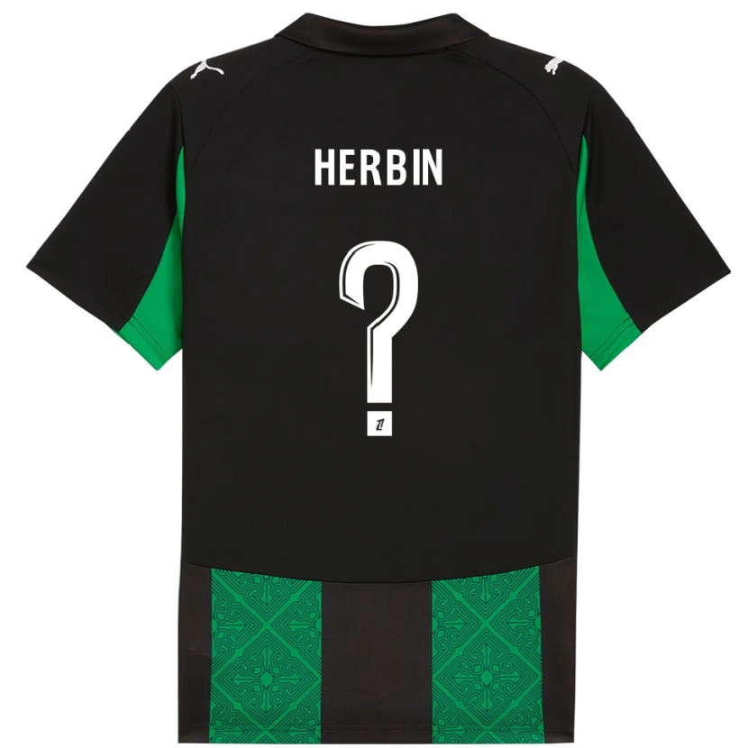 Danxen Homem Camisola Grégoire Herbin #0 Preto Verde Alternativa 2025/26 Camisa