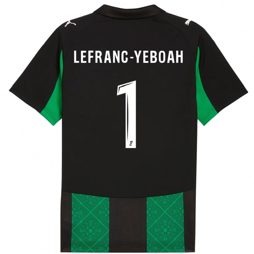 Danxen Homem Camisola Daïvy Lefranc-Yeboah #1 Preto Verde Alternativa 2025/26 Camisa